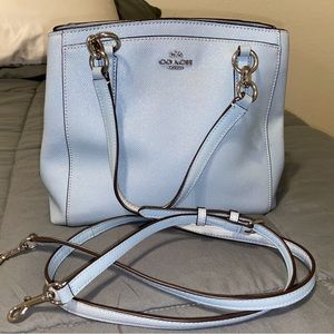 Coach Minetta Crossbody Silver/Pale Blue PREOWNED